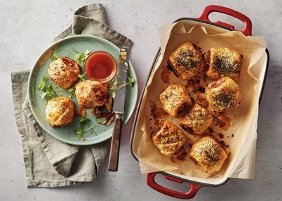 Miguel's Manchego and chorizo sausage rolls